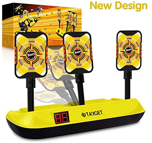 Jionchery Upgrade Electronic Shooting Target for Nerf Guns Auto Reset Digital Targets for Shooting Games with Wonderful Light and Sound Effect, Ideal Toy for Boys and Girls