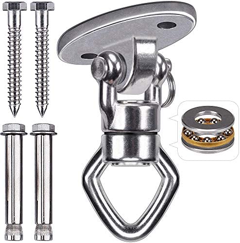 Besthouse Heavy Duty Swing Hanger with 2 Bearing, Swing Swivel, 800LB Capacity, Safest Rotational Device Hanging Accessory for Aerial Silks Dance, Web Tree Swing, Children's Swing, Yoga Swing Sets