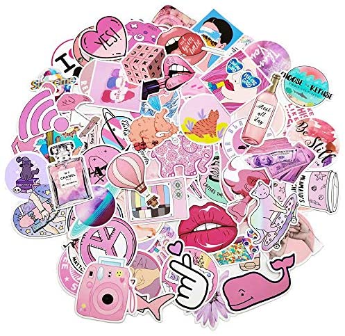 Cute Waterproof Aesthetic Trendy Stickers for Teens,Girls and Women Fits Water Bottle Laptop,Phone,Pad,Guitar,Bike,Luggage 103 pcs