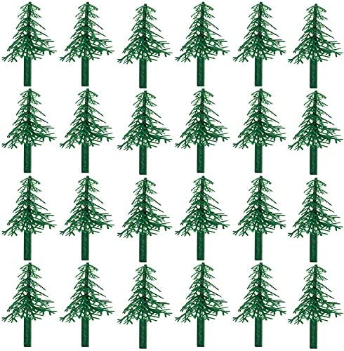 Evergreen Trees for Cake and Cupcake Decorating (24-Pack)