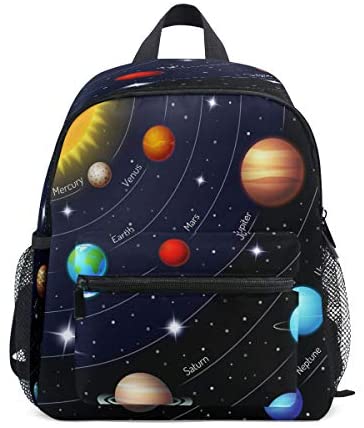 Toprint Solar System Planets Kids Backpack Toddler Girls Boys Preschool School Bag Casual Travel Daypack Bookbag Schoolbag for Junior Primary Children Students b