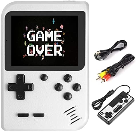 Besosay Handheld Portable Video Game Console with 400 Nostalgic Game for Boy Girl, 2 Player Mode, 2.8 Inch Color Screen, 1020mAh Battery, Video Output, Birthday for Kid Men Women