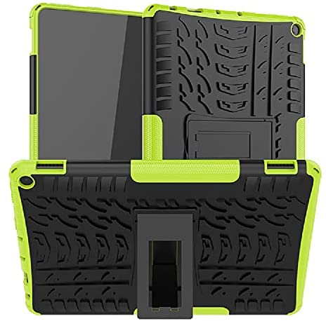 MaoMini for K i n d l e F i r e HD 10 Case / HD 10 Plus Case 11th Generation 2021 Release,Kickstand Heavy Duty Armor Defender Cover (Green)