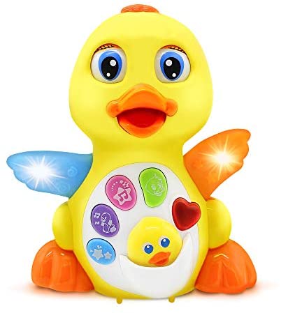 Stone and Clark Dancing Duck w/ Lights and Music – Toddler Learning & Crawling Baby Toys – Baby Musical and Light up Toys for 1 Year Old Boy & Girl