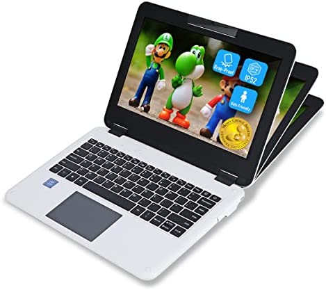 Mini Laptop Student, GEEKPLUS Notebook Computers 11.6 Inch Laptop Drop-Proof Kids Laptops PC Windows 10 Laptop 6GB/128G, Waterproof Dustproof Intel N4000 Small Laptop Computer Education Office PC