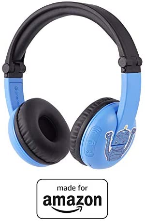 All New, Made for Amazon Volume Limiting Bluetooth BuddyPhones, PlayTime in Blue. Ages (3-7)