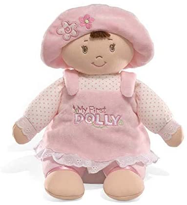 GUND My First Dolly Stuffed Brunette Doll Plush, 13