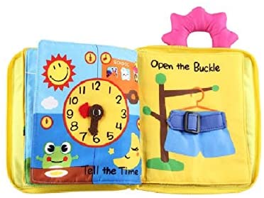 Aprigreen Quiet Book for Toddler Portable Baby Soft Touch and Feel Activity Cloth Book, Learning to Sensory Book,3D Books Fabric Activity for Babies /Toddlers,Identify Skill Boys and Girls, Busy Book