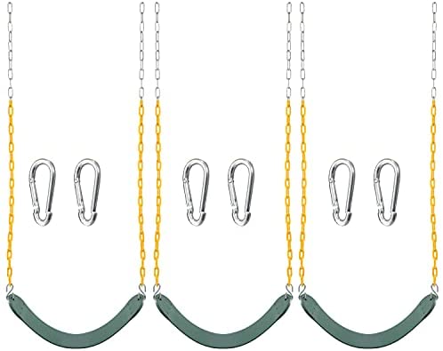 TURFEE 3 Pack Green Swing Seats Heavy Duty with 66