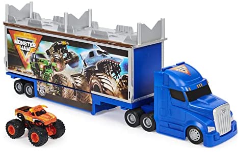 Monster Jam, Official 2-in-1 Transforming Hauler Playset with Exclusive 1:64 Scale El Toro Loco Die-Cast Monster Truck Toy