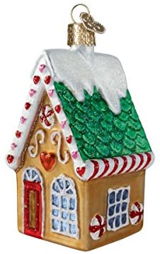 Old World Christmas 20064 Home Gifts Glass Blown Ornaments for Christmas Tree Cookie Cottage, Multicolor