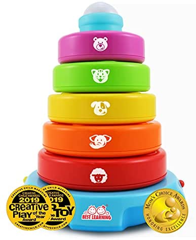 BEST LEARNING Stack & Learn - Educational Activity Toy for Infants Babies Toddlers for 6 Month and up - Ideal Baby Toy Gifts