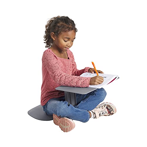 ECR4Kids ELR-15810-GY-CSPK The Surf Portable Lap Desk, Flexible Seating for Homeschool and Classrooms, One-Piece Writing Table for Kids, Teens and Adults, GREENGUARD [Gold] Certified, Grey (10-Pack)
