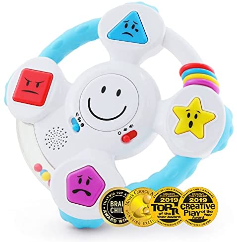 BEST LEARNING My Spin & Learn Steering Wheel - Interactive Educational Toys for 6 to 36 Months Old Infants, Babies, Toddlers - Learn Colors, Shapes, Feelings & Music Game - Ideal Baby Toy Gifts