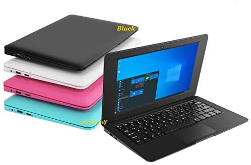 Goldengulf Windows 10 Computer Laptop Mini 10.1 Inch 32GB Ultra Thin and Light Netbook Intel Quad Core CPU PC HDMI WiFi USB Netflix YouTube (Black)