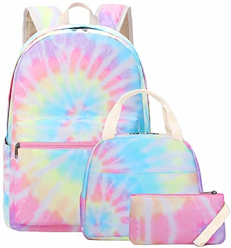 CAMTOP School Backpack Set Girls School bookbag with Lunch Box Teens Girls Schoolbag with laptop compartment Travel Backpacks (Y0094-3 Pink)