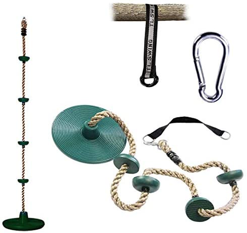 XINXIANG Tree Climbing Rope with Platform and Disc Swing Seat, Children Tree Disc Swing