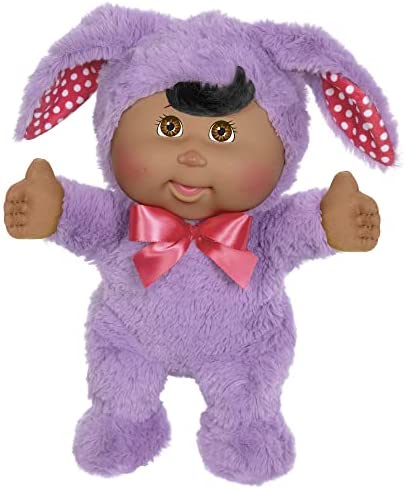 Cabbage Patch Kids Deluxe Toddler Giggle with Me, Purple Bunny Fashion- 11” CPK Doll- Touch Sensor for Giggles- Grow Your Cabbage Patch