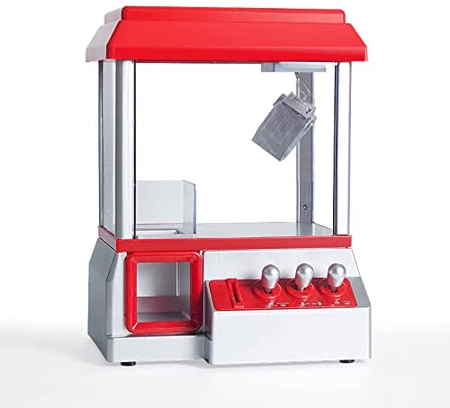 HNW Large Claw Toy Grabber Mini Arcade Machine with Lights & Sounds - Electronic Claw Toy Grabber Machine, Animation, Authentic Arcade Sounds for Exciting Play – with Volume Control Switch