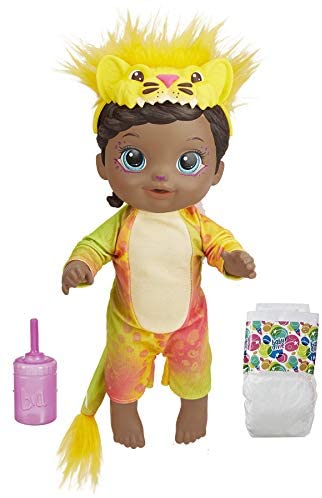 Baby Alive Rainbow Wildcats Doll, Lion, Accessories, Drinks, Wets, Lion Toy for Kids Ages 3 Years and Up, Black Hair (Amazon Exclusive)