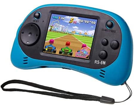 EASEGMER Kids Handheld Game Portable Video Game Player with 200 Games 16 Bit 2.5 Inch Screen Mini Retro Electronic Game Machine ,Best Gift for Child (Blue)