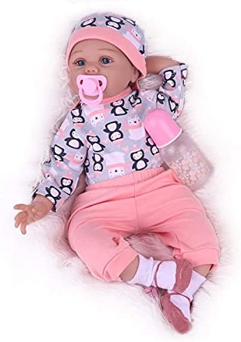 Lifelike Reborn Baby Dolls Girl, Realistic Newborn Baby Doll, Handmade Weighted Soft Body Reborn Toddler Toy, Silicone Reborn Dolls That Look Real
