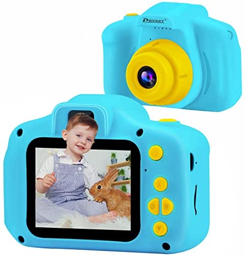 PROGRACE Kids Camera Boys Toy - Camera for Kids Boys Birthday Gifts 3 4 5 6 7 8 9 10 Year Old Children Toy Toddler Video Digital Camcorder IPS 2 Inch