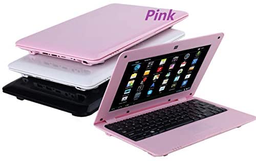 Goldengulf 10.1 Inch Portable Quad Core 8GB Computer Laptop PC Android 6.0 Mini Netbook Slim and Lightweight Notebook Webcam Netflix YouTube Google Player Flash (Pink)