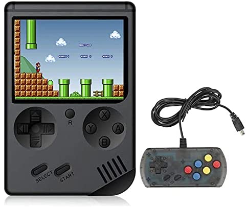 BYLGKE Handheld Games Electronic Games Console for Kids/Adults - 8 Bit 168 Classic Games 3 Inch Screen Retro Games Console with Controller for 2 Player on TV (Black)