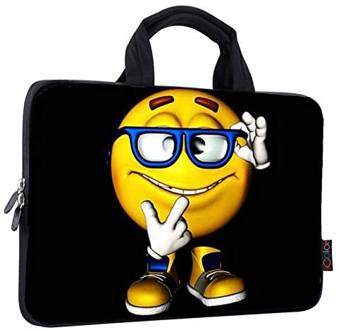 iColor 14 15 15.4 15.6 inch Laptop Handle bag Computer Protect Case Pouch Holder Notebook Sleeve Neoprene Cover Soft Carring Travel Case for Dell Lenovo Toshiba HP Chromebook ASUS Acer Cute Boy ICB-06