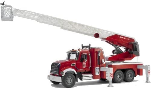 Bruder 02821 Mack Granite Fire Engine Truck w/ Working Water Pump, Lights & Engine Sounds