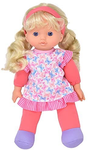 Soft Baby Doll, 12 Inch Girl Doll with Blond Hair, My First Doll for Infants, Toddlers, Girls and Boys
