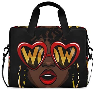 MAHU Laptop Case Bag Cool African American Women Laptop Sleeves Briefcase 13 14 15.6 inch Computer Messenger Bag with Handle Strap for Women Men Boys Girls