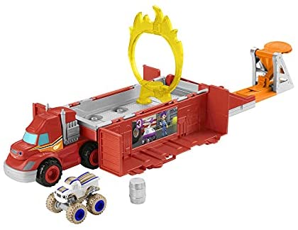 Fisher-Price Blaze and the Monster Machines Launch & Stunts Hauler, Transforming Vehicle and Playset with Die-Cast Monster Truck for Kids Ages 3 and Up