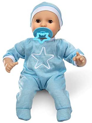 Melissa & Doug Mine to Love Jordan 12” Light Skin-Tone Boy Baby Doll with Romper, Cap, Pacifier