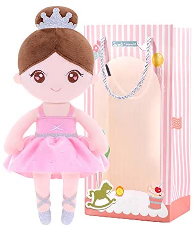 Gloveleya Baby Girl Gifts Dolls Soft Plush Toy Ballet Girl Doll Light Pink 13