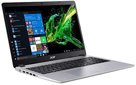 Acer Aspire 5 Slim Laptop, 15.6 inches Full HD IPS Display, AMD Ryzen 3 3200U, Vega 3 Graphics, 4GB DDR4, 128GB SSD, Backlit Keyboard, Windows 10 in S Mode, A515-43-R19L, Silver