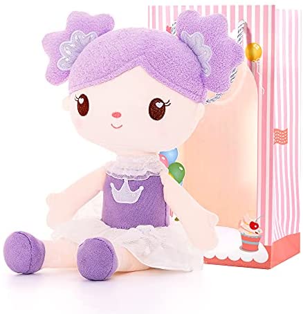 Gloveleya Baby Doll Girls Gifts Plush Candy Princess Dolls Purple 14