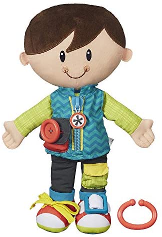 Playskool Dressy Kids Boy Activity Plush Stuffed Doll Toy for Kids and Preschoolers 2 Years and Up