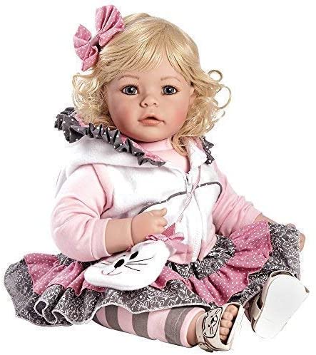 Adora Realistic Baby Doll The Cat's Meow Toddler Doll - 20 inch, Soft CuddleMe Vinyl, Light Blonde Hair, Blue Eyes