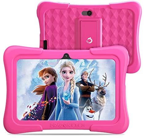 Dragon Touch Y88X Pro 7 inch Kids Tablets, 2GB RAM 16GB ROM, Android 9.0 Tablet, Kidoz Pre Installed with Disney Contents (More Than $80 Value), Pink