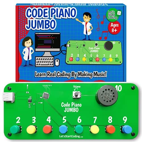 Code Piano Jumbo Coding Kit for Kids 8-12 | Learn STEAM Skills with Code | Toy Includes 14 Online Projects, Guidebook, and Carrying Case