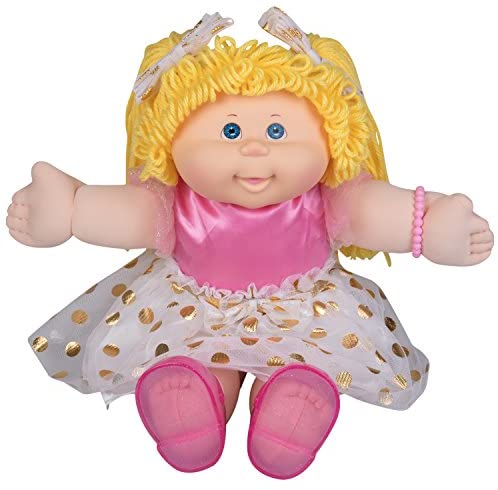 Cabbage Patch Kids Vintage Retro Style Yarn Hair Doll - Original Blonde Hair/Blue Eyes, 16