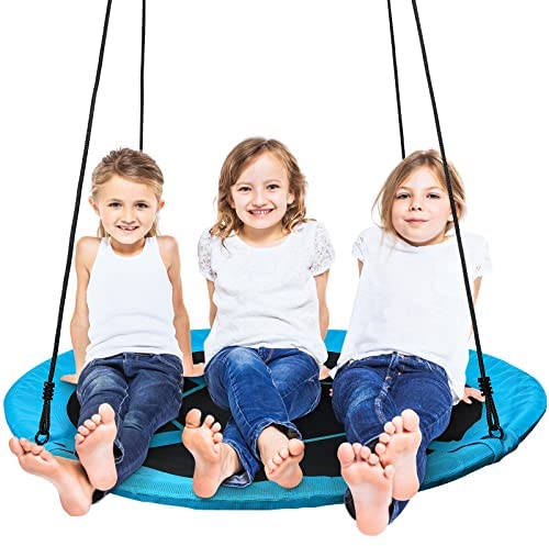 Homde Flying Saucer Swing 40 Inch 660lb Anti-Fade Tree Swing Set Outdoor Indoor Swings with Adjustable Straps for Kids, Men, Women and Teens (40 Inch Upgrade Version)
