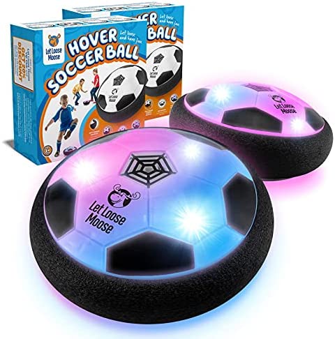 LLMoose Hover Ball for Boys & Girls - 2 LED Light Soccer Balls with Foam Bumpers