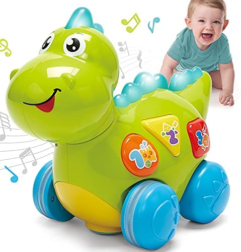 6 Month Old Baby Toys 12-18 Months Musical Dinosaur 9 Month Old Baby Toys 6 to 12 Months Crawling Toys with Lights Music Infant Toys 6-12 Months Development Baby 1 Year Old Girl Boy Gifts
