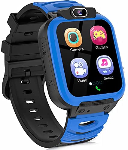 Kids Smart Watch for Boys Girls, Cell Phone Watch for Kids Educational, HD Touch Screen Games Smartwatch Children Electronic Learning Toys Birthday Gifts for 3-14 Years Students(Blue)