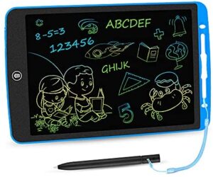 LCD Writing Tablet 12 Inch Toddler Doodle Board, Colorful Drawing Tablet, Erasable Electronic Painting Pads, Educational and Learning Kids Toy for 2 3 4 5 6 Year Old Boys and Girls Gifts(Dark Blue)