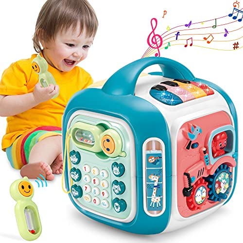 OCATO Baby Toys 12-18 Months Baby Activity Cube Infant Toys Gifts for 1 2 3 Year Old Boys Girls Kids Toddlers Learning Educational Toys All in One Baby Musical Toys for Toddlers 1-3 Birthday Gifts