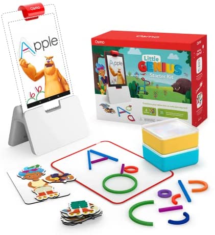 Osmo - Little Genius Starter Kit for Fire Tablet - 4 Educational Learning Games - Preschool Ages - Problem Solving, & Creativity - STEM Toy (Osmo Fire Tablet Base Included - Amazon Exclusive)